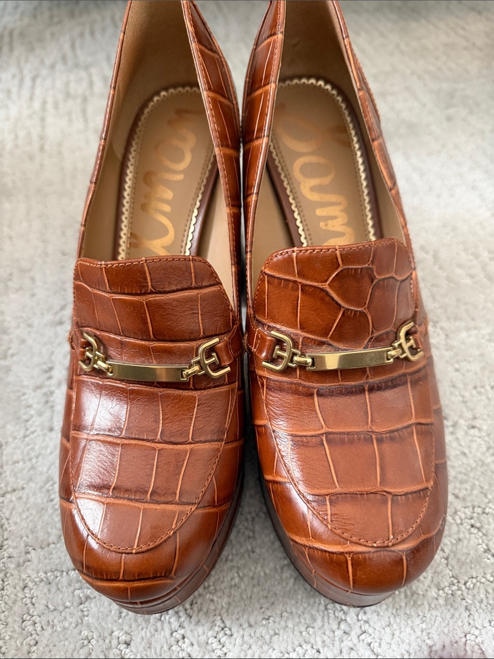 Sam Edelman Cognac platforms